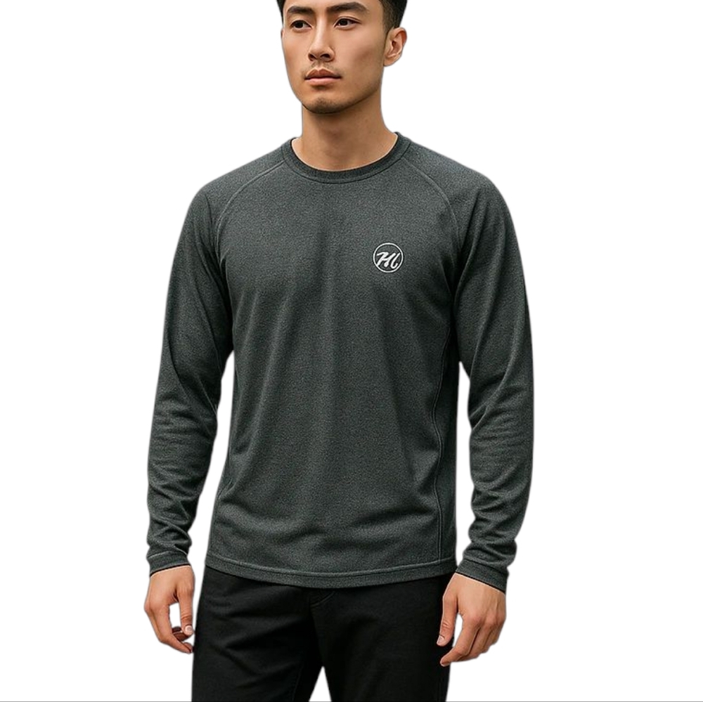 Climasmart Gray Performance Long Sleeve T-Shirt - Athletic - Base Layer